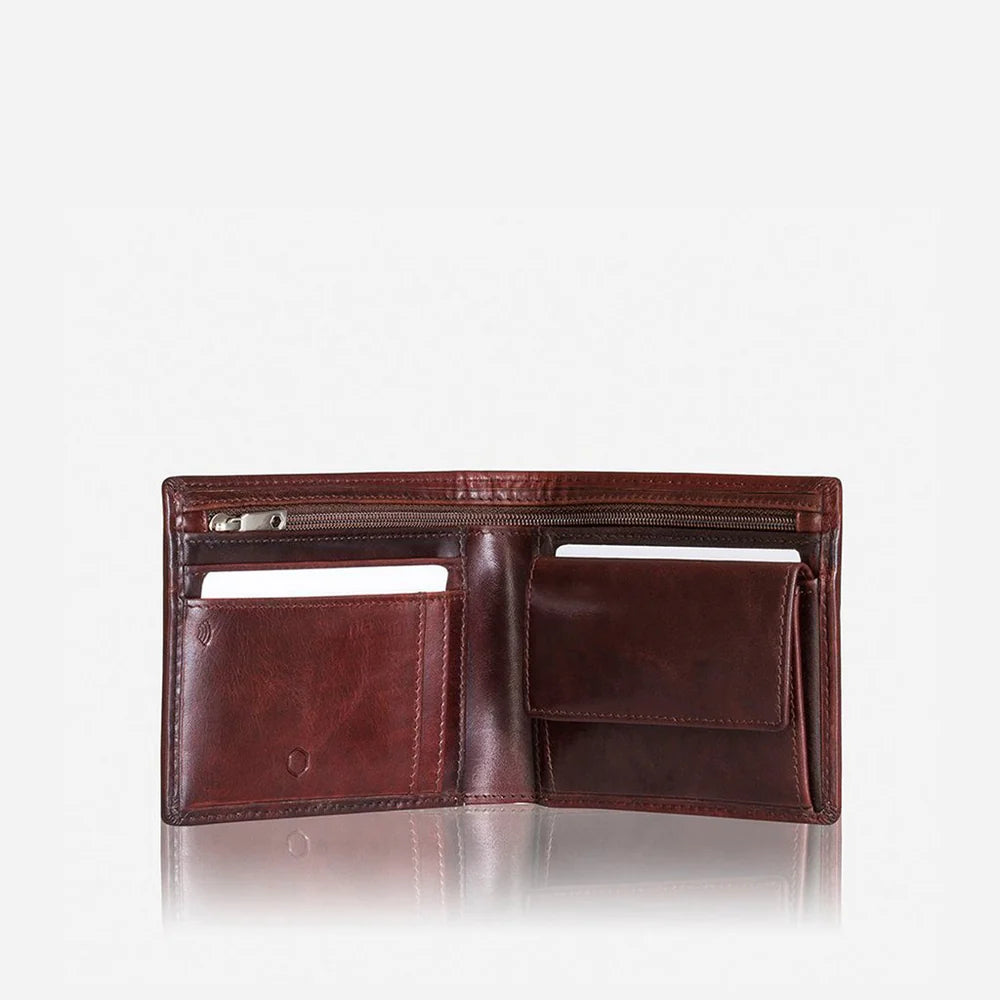Medium Bifold Wallet With Coin - Coffee