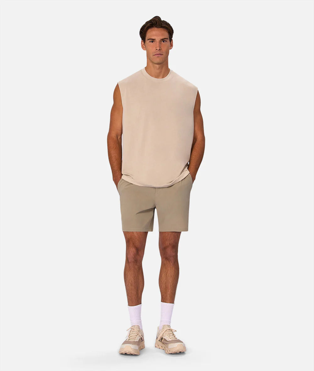 The Freeman Sleeveless Tee- Dune