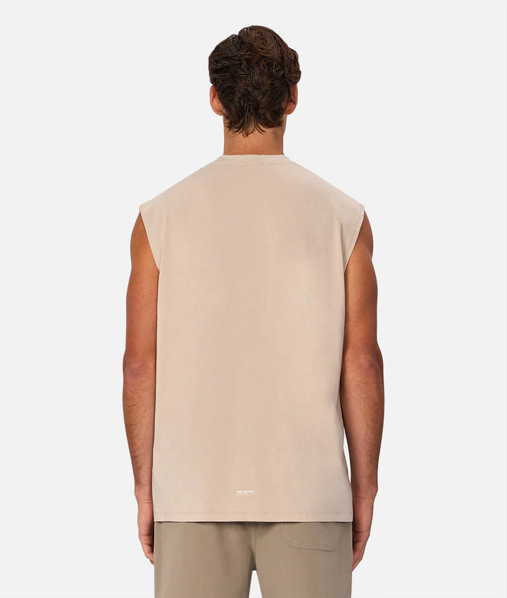 The Freeman Sleeveless Tee- Dune