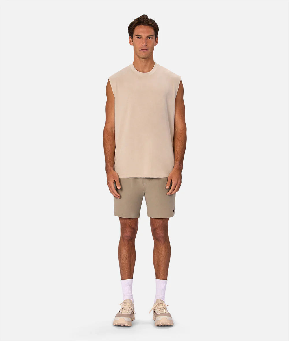 The Freeman Sleeveless Tee- Dune