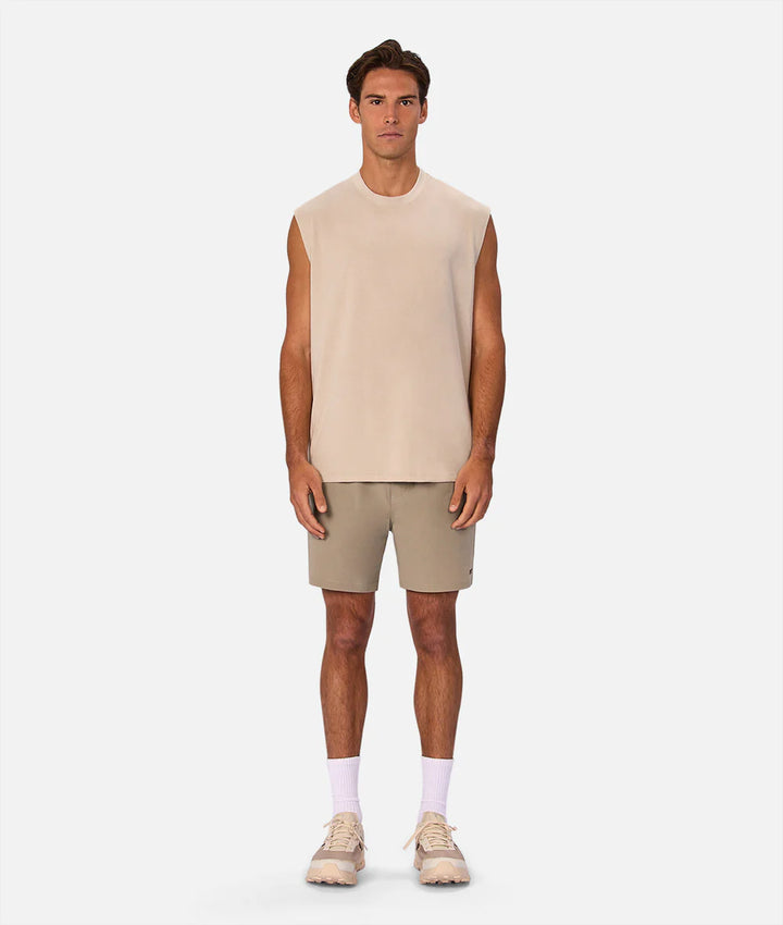 The Freeman Sleeveless Tee- Dune