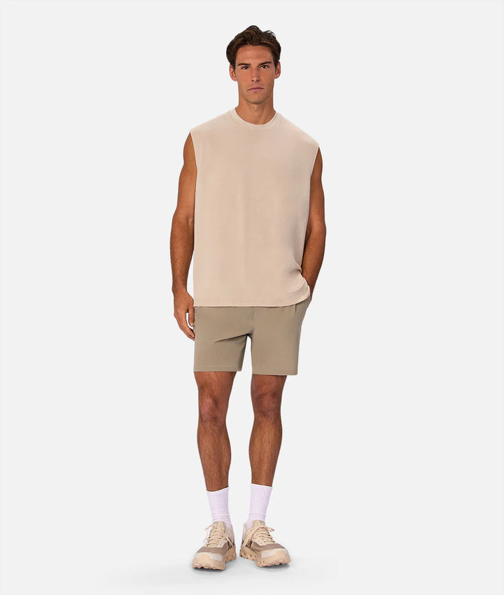 The Freeman Sleeveless Tee- Dune