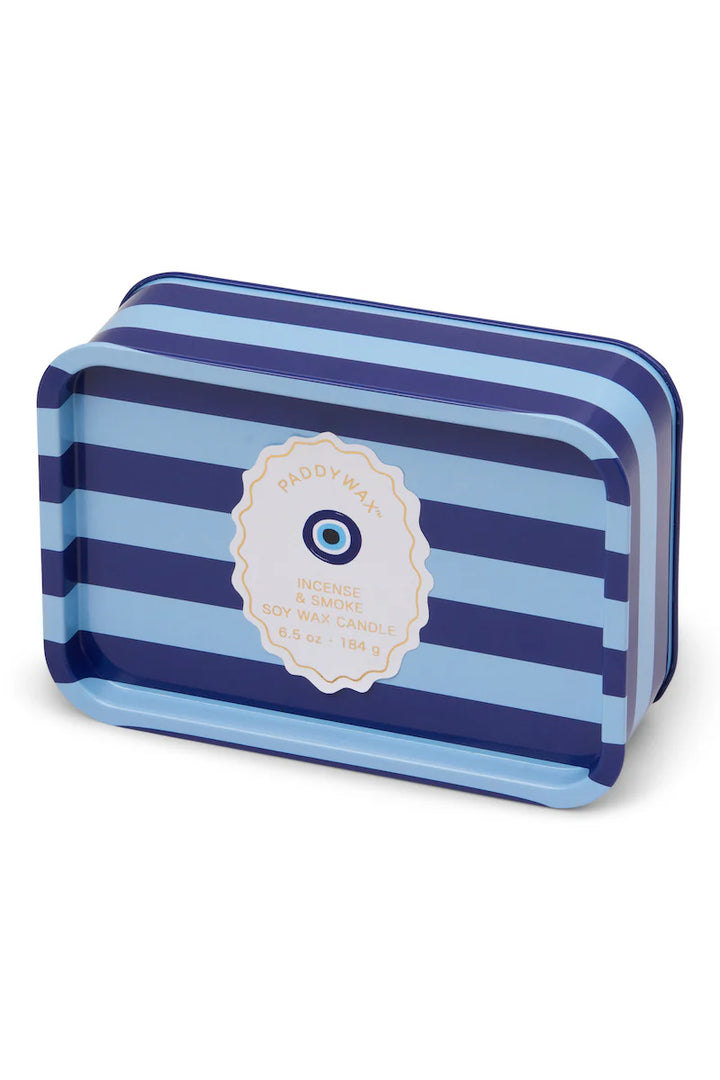 A Dopo 6oz Eye Printed Tin Candle - Incense & Smoke