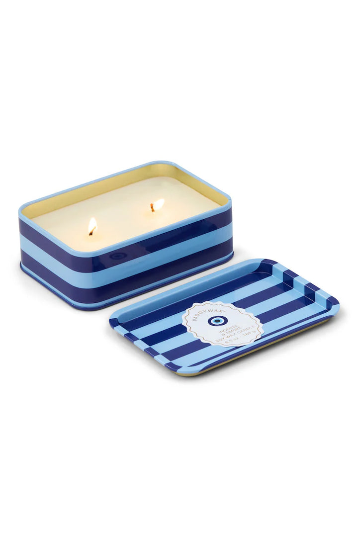 A Dopo 6oz Eye Printed Tin Candle - Incense & Smoke