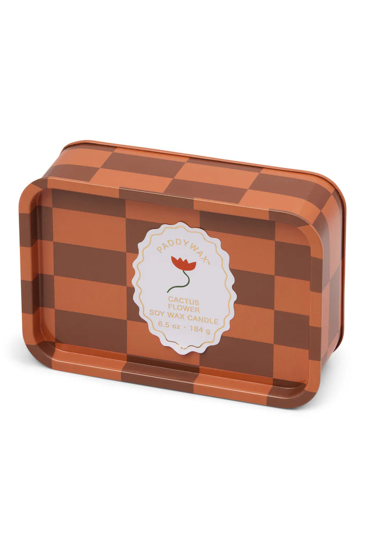 A Dopo 6oz Flower Printed Tin Candle - Cactus Flower