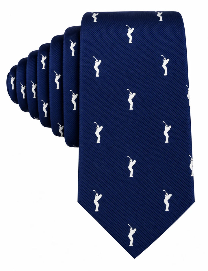 Golf Swing Skinny Tie