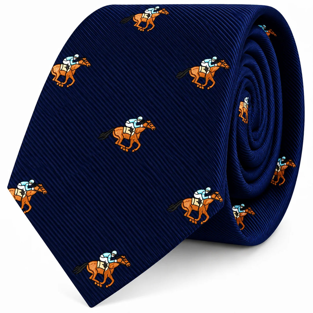 Horse Racing Skinny Tie