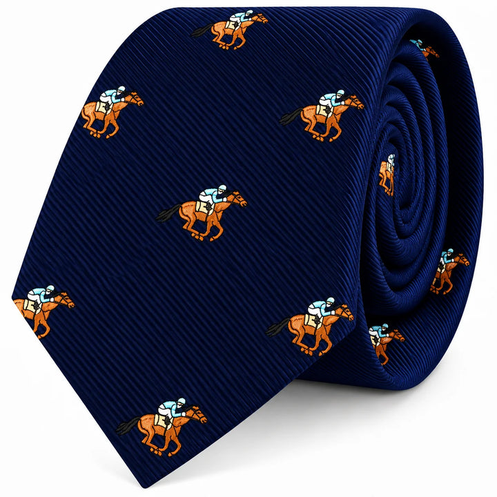 Horse Racing Skinny Tie