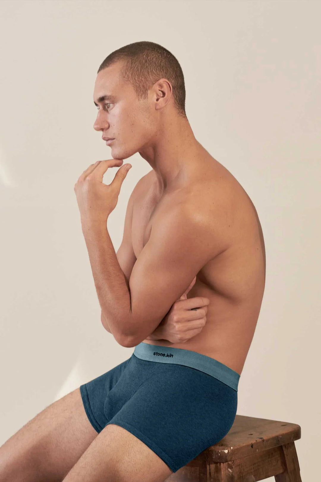 Boxer Brief- Brown / Indigo
