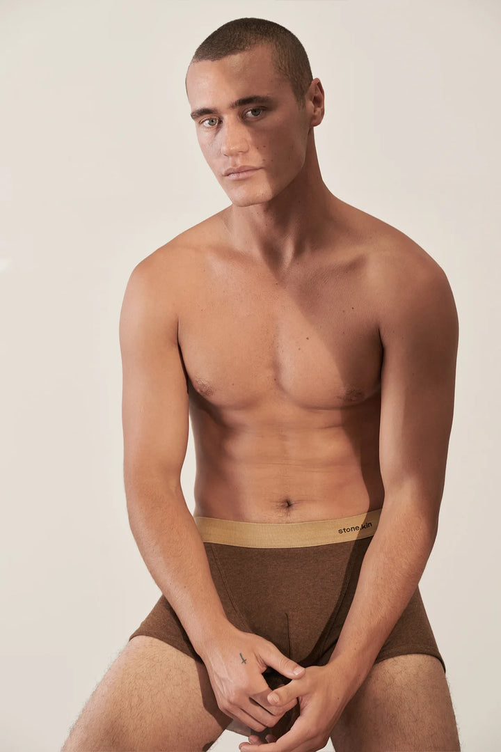 Boxer Brief- Brown / Indigo