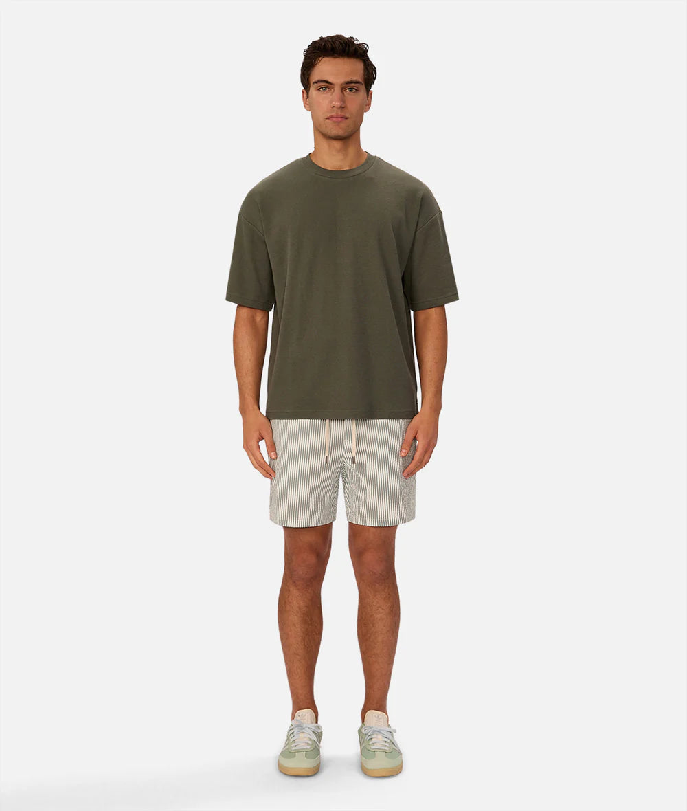 The Coressia Swim Trunk - Jade/White
