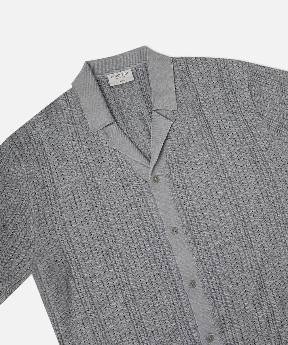 The Washed Alessio S/S Shirt - Lake Blue