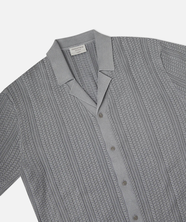 The Washed Alessio S/S Shirt - Lake Blue
