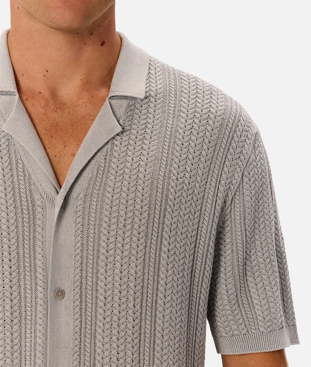 The Washed Alessio S/S Shirt - Lake Blue