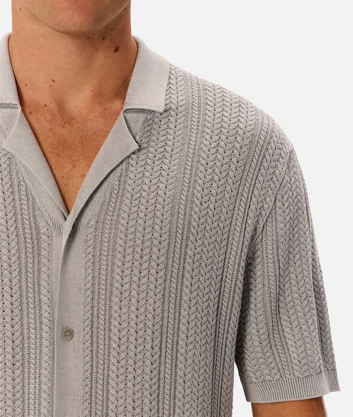 The Washed Alessio S/S Shirt - Lake Blue