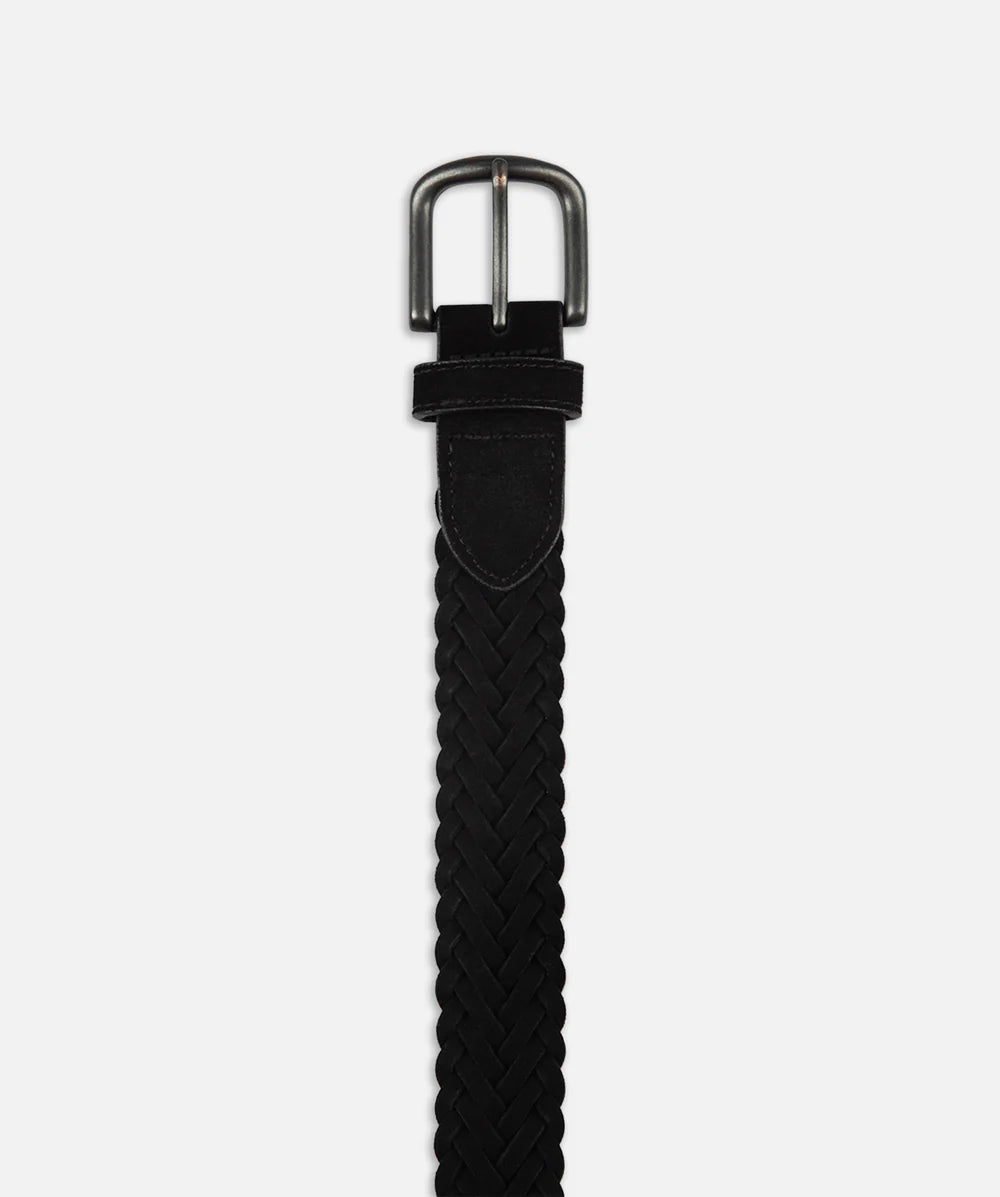 The Lusso Braided Belt - Black