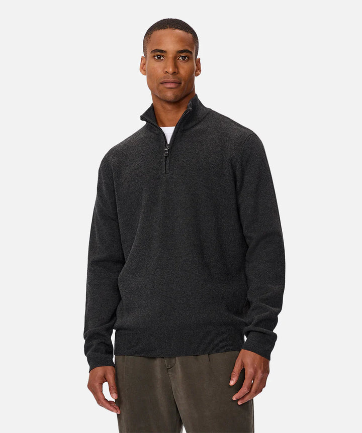 The Lakewood Zip Knit - Charcoal