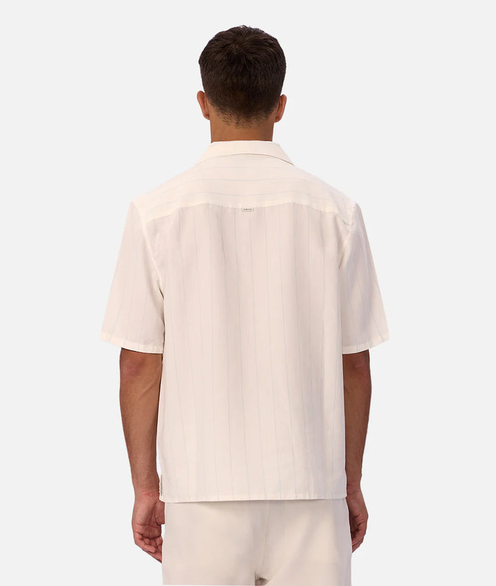 The Malibu S/S Shirt - Cream/ Lt Blue