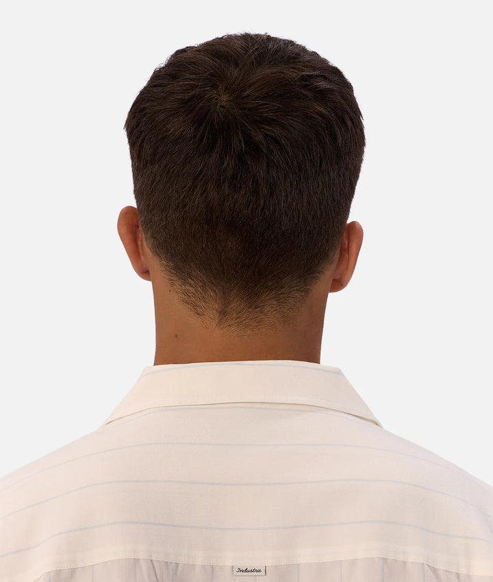 The Malibu S/S Shirt - Cream/ Lt Blue