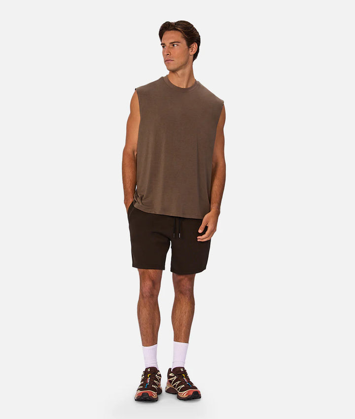 The Freeman Sleeveless Tee - Mocha