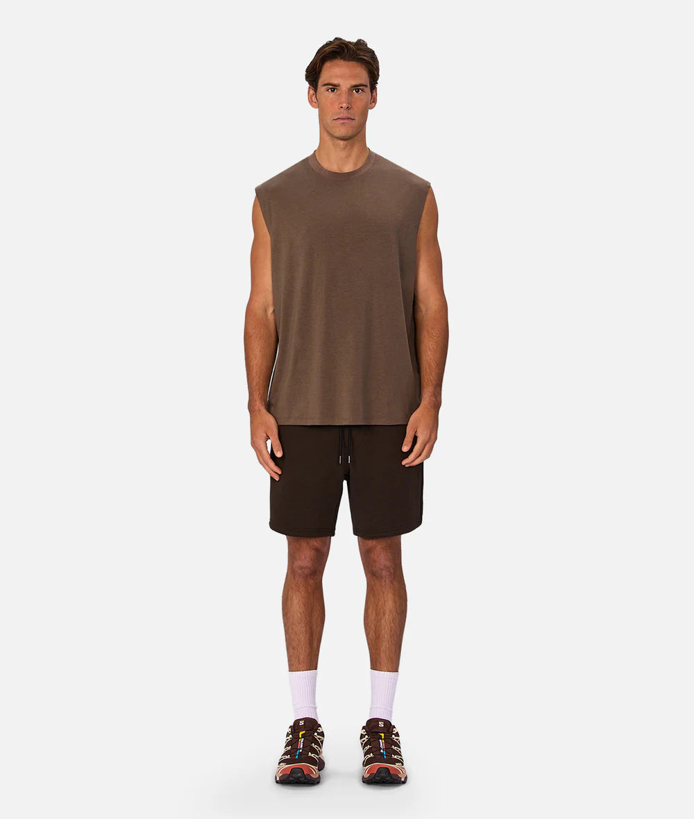 The Freeman Sleeveless Tee - Mocha
