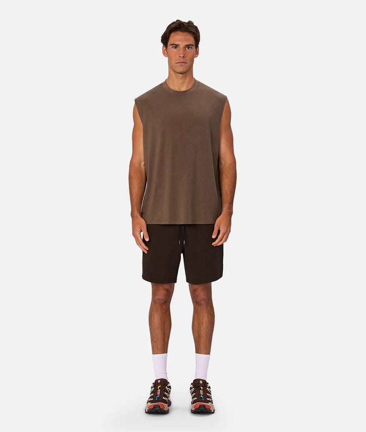 The Freeman Sleeveless Tee - Mocha