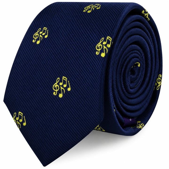 Musical Note Skinny Tie