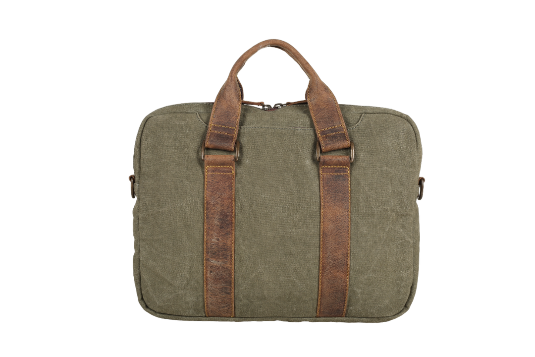 Lawson Canvas Laptop Bag - Moss
