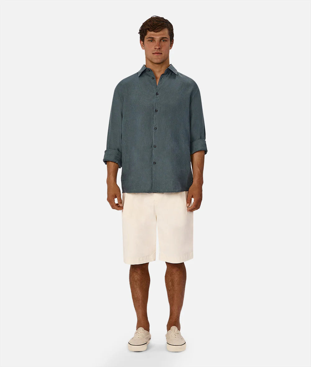 The St Martins L/S Shirt - Deep Ocean