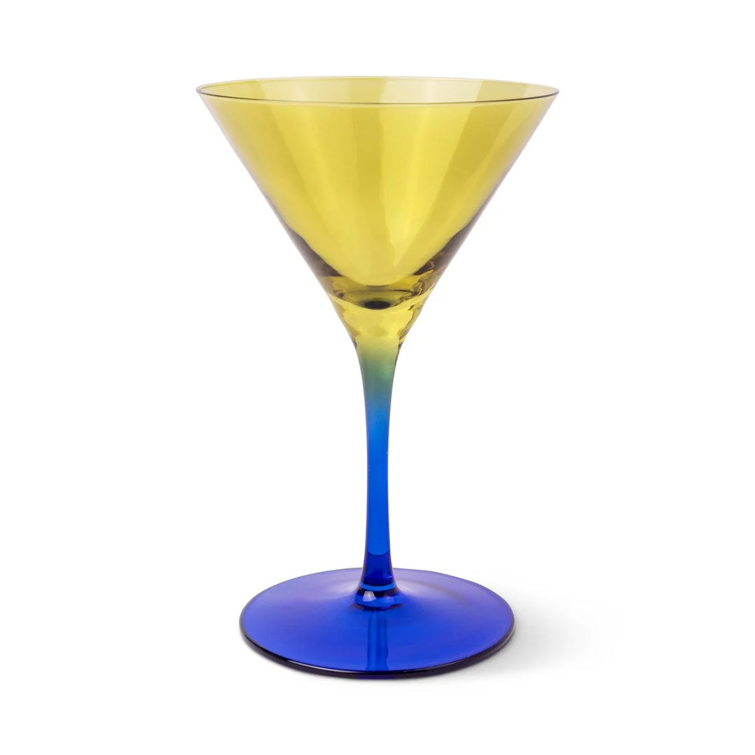 The Olive Martini Glasses- Olive & Cobalt