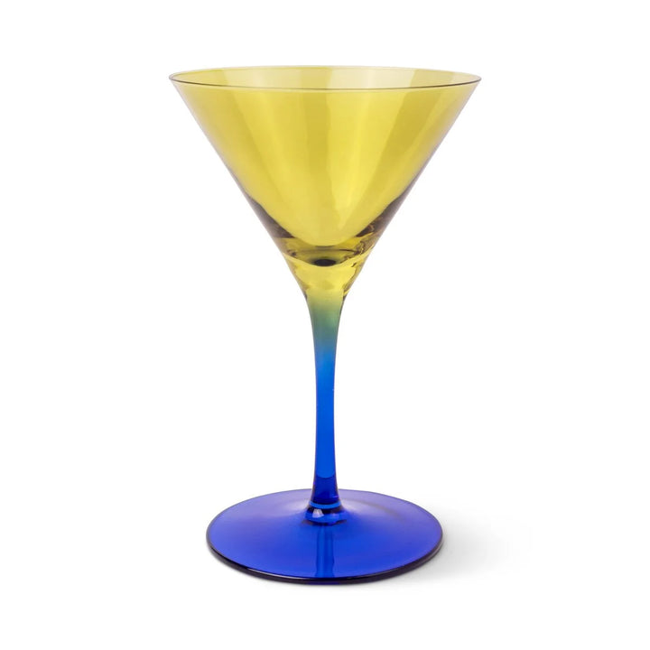 The Olive Martini Glasses- Olive & Cobalt