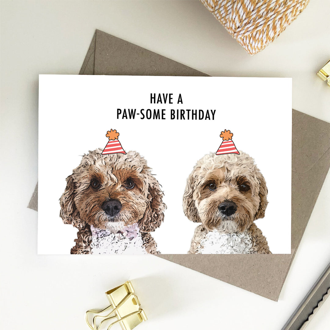 Have A Paw-Some Birthday Cavoodles Card