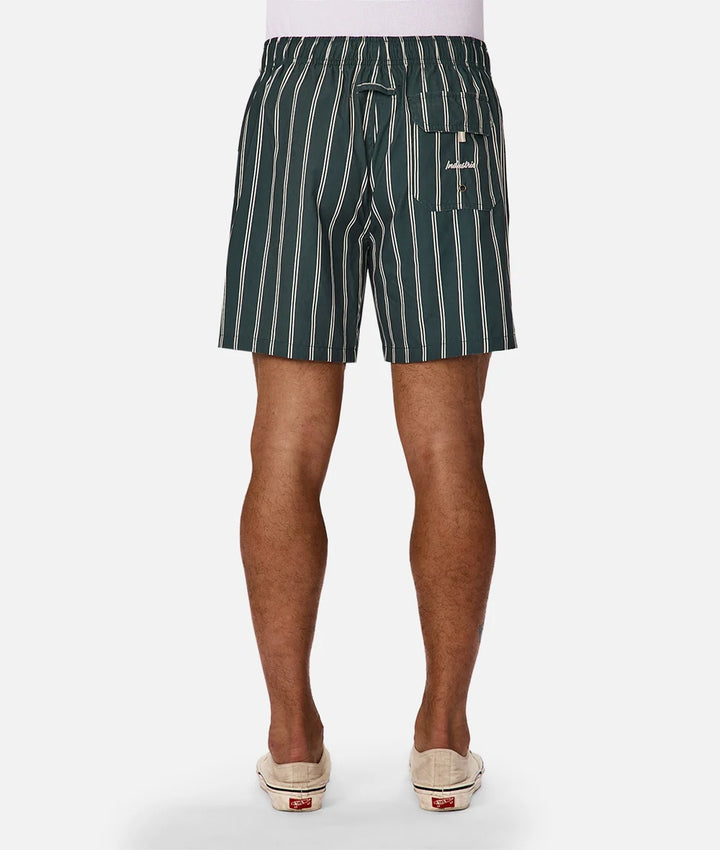 The Posada Swim Short - Pine/White