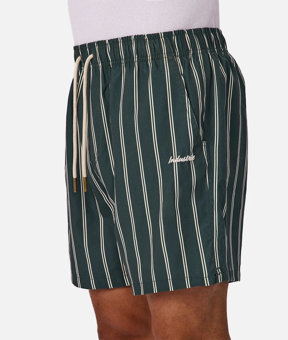 The Posada Swim Short - Pine/White
