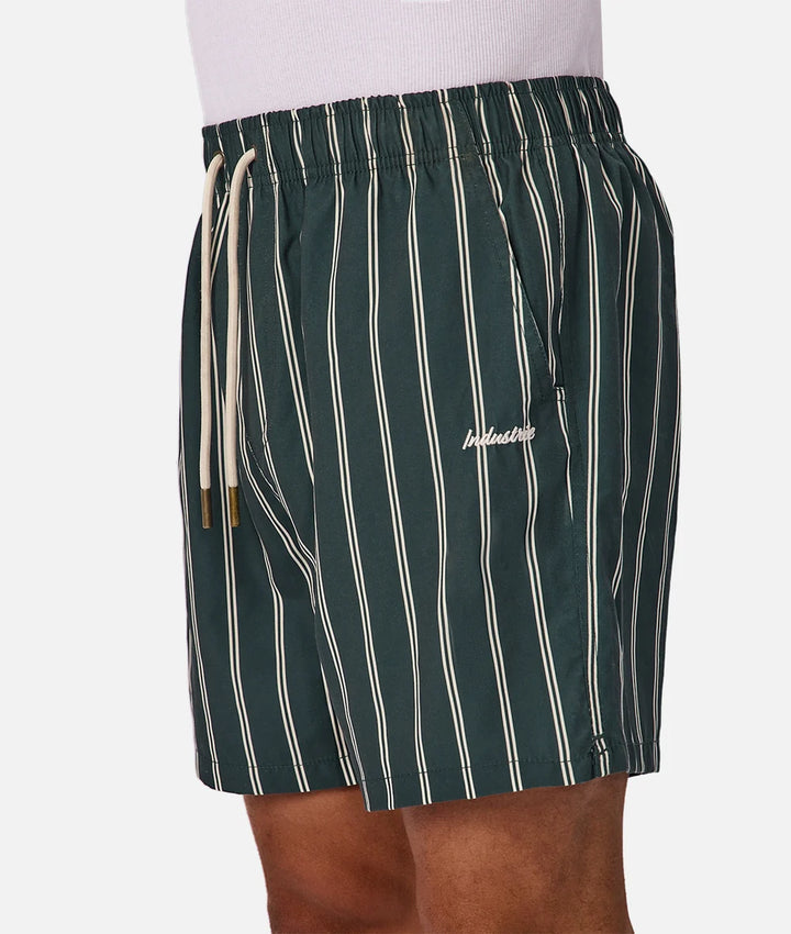 The Posada Swim Short - Pine/White
