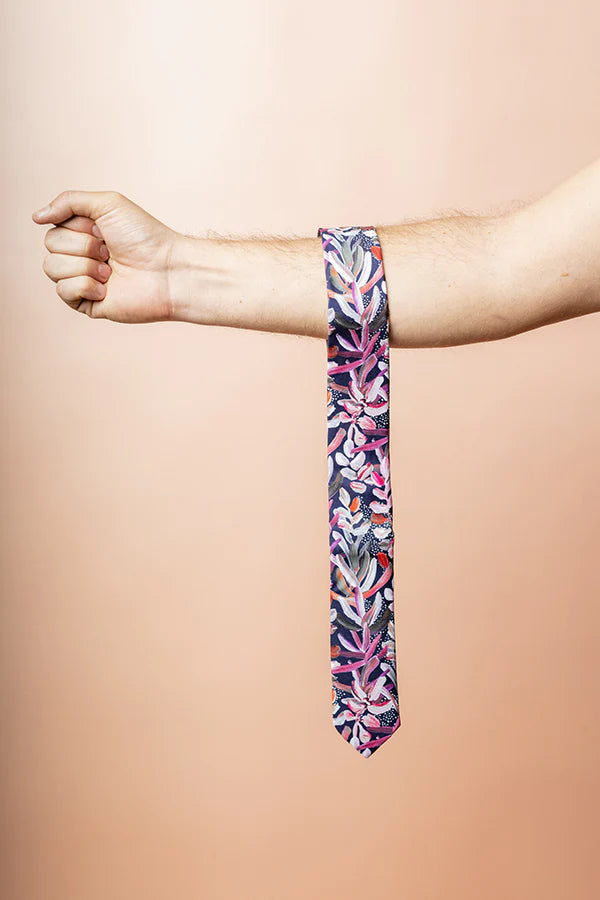 Cotton Tie - Protea Navy