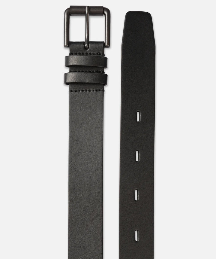 Mens Slim PU Belt - Black