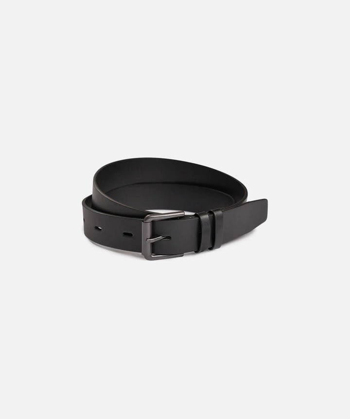 Mens Slim PU Belt - Black