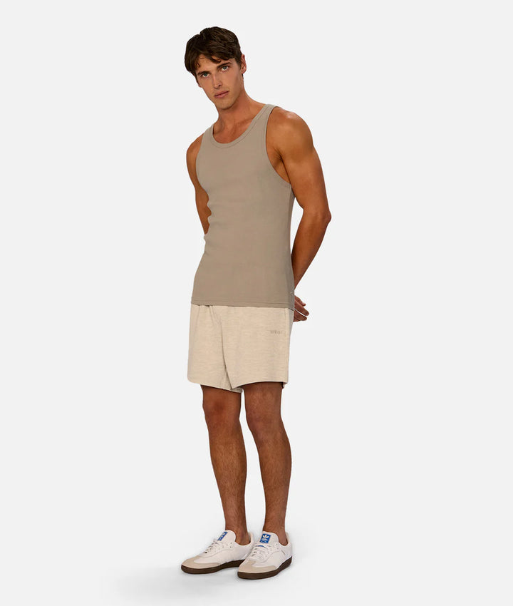 The Brando Ribbed Singlet - Putty