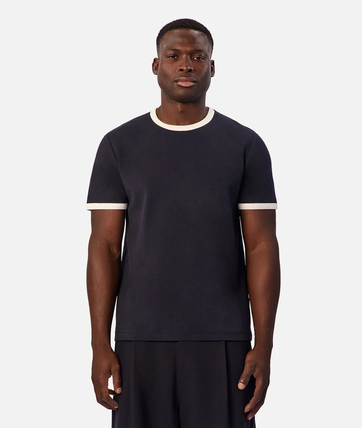 The Ringer Tee - Blue/Cream