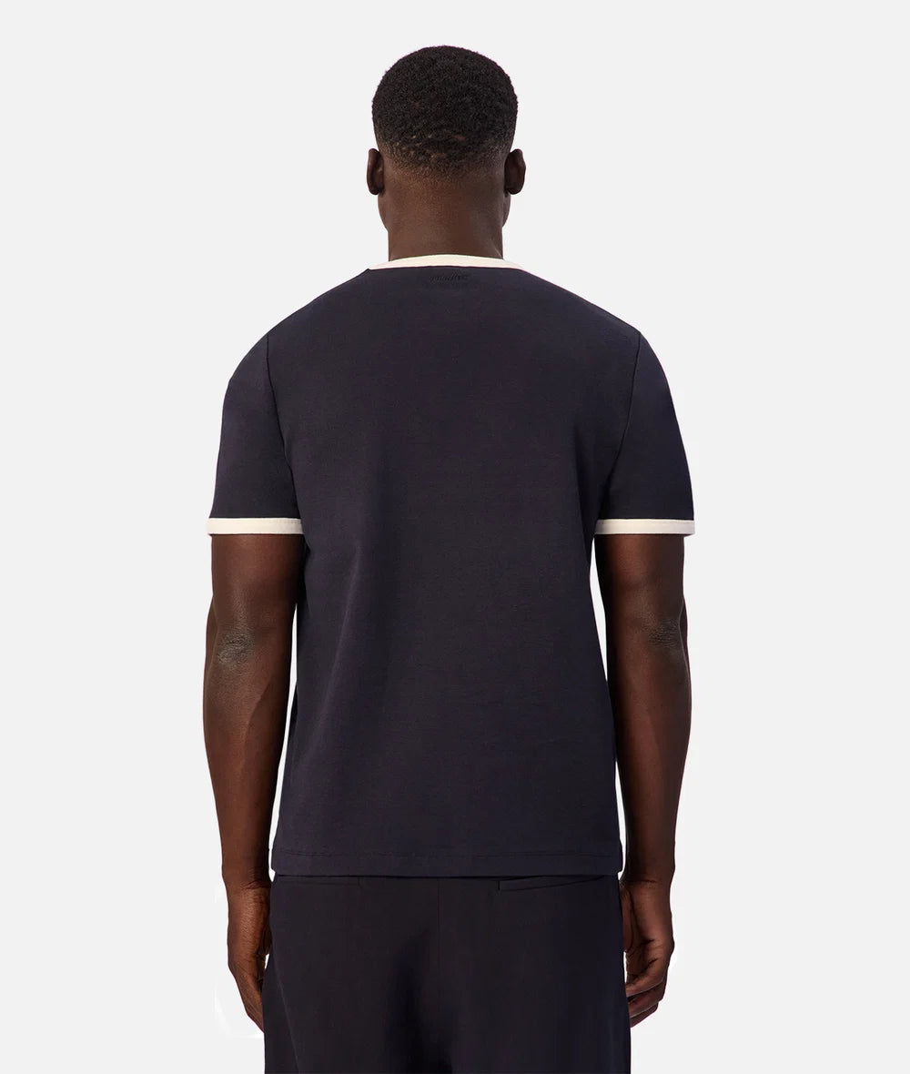 The Ringer Tee - Blue/Cream