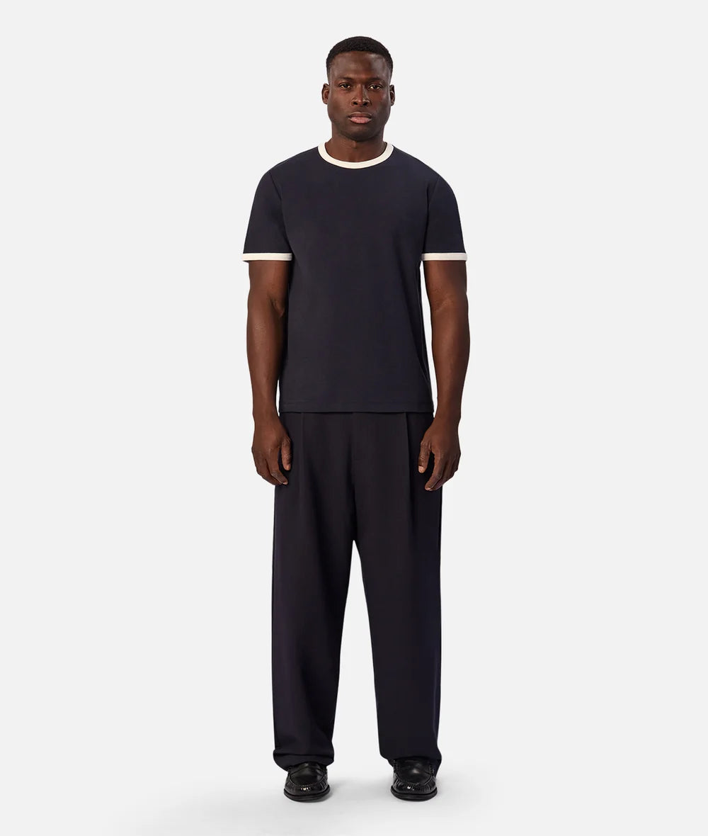 The Ringer Tee - Blue/Cream