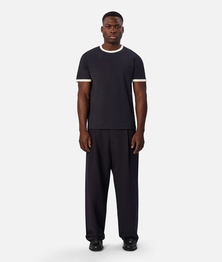 The Ringer Tee - Blue/Cream