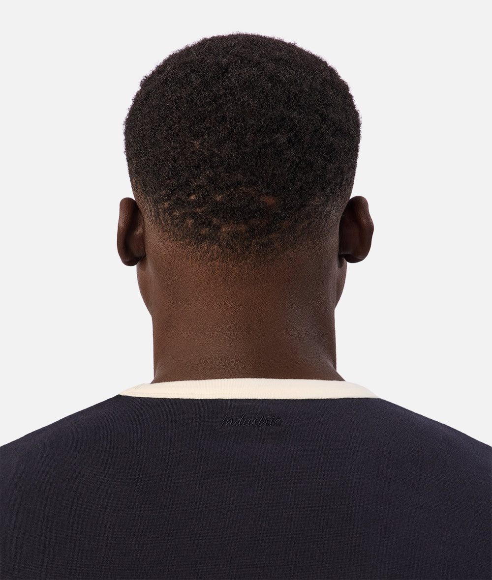 The Ringer Tee - Blue/Cream