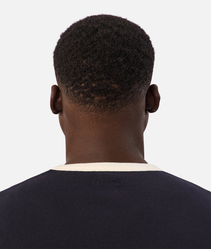 The Ringer Tee - Blue/Cream