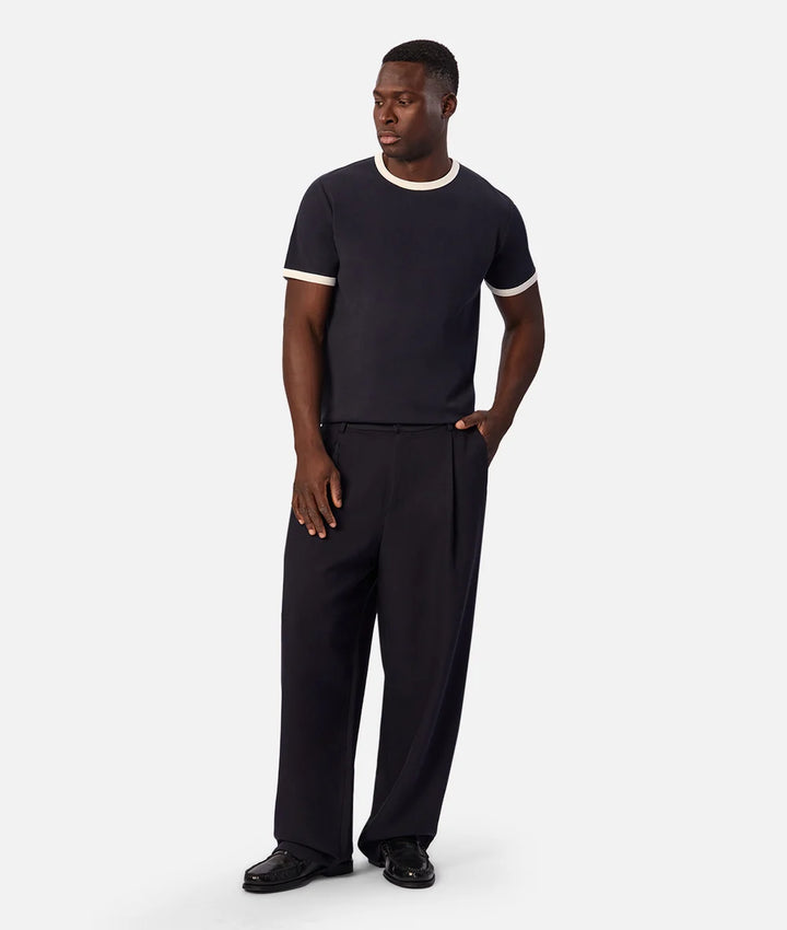 The Ringer Tee - Blue/Cream