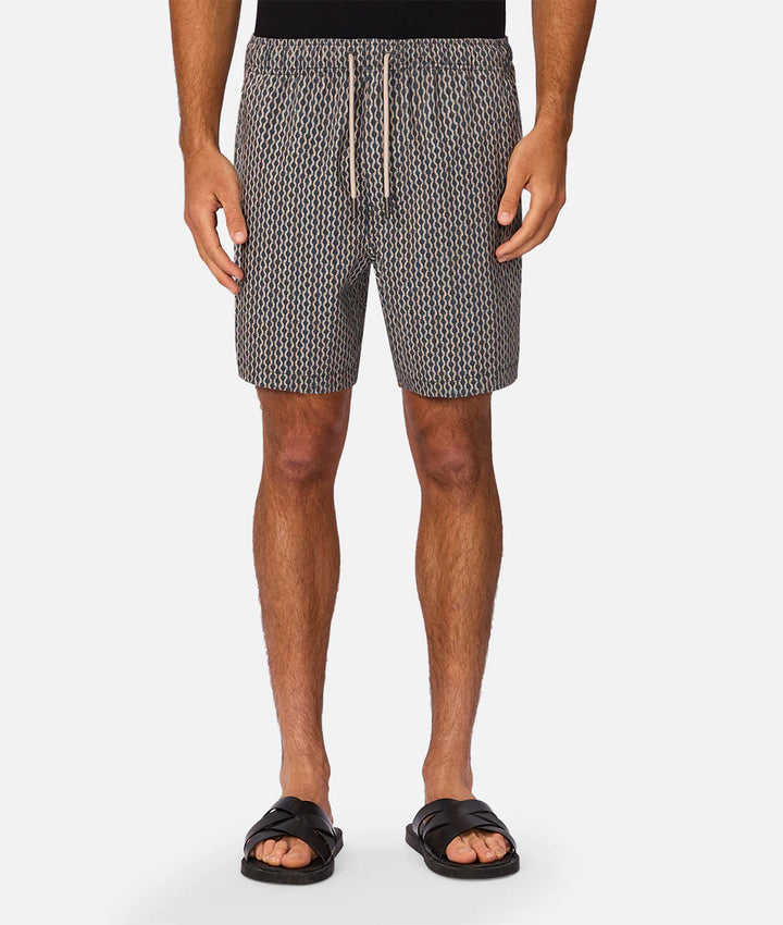 The Savanna Swim Short -Navy/Multi