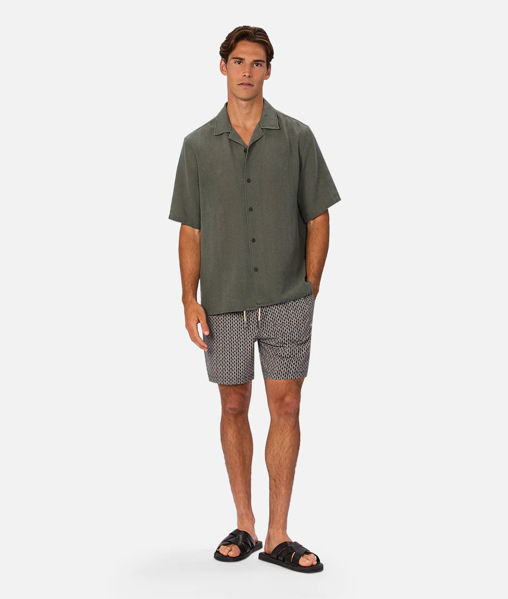 The Savanna Swim Short -Navy/Multi