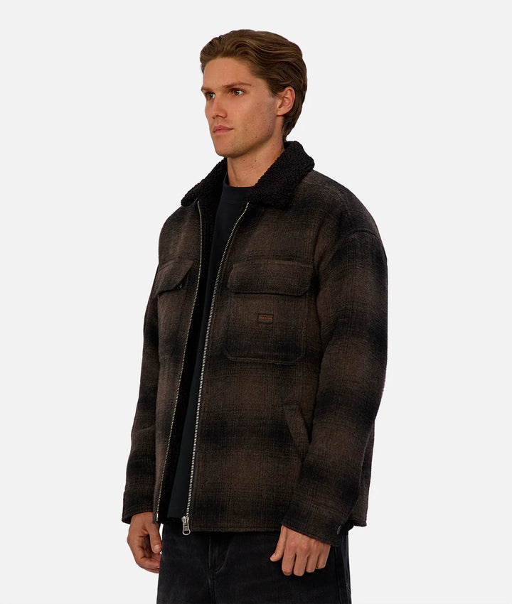 The Sacramento Zip Front Jacket - Brown/Black