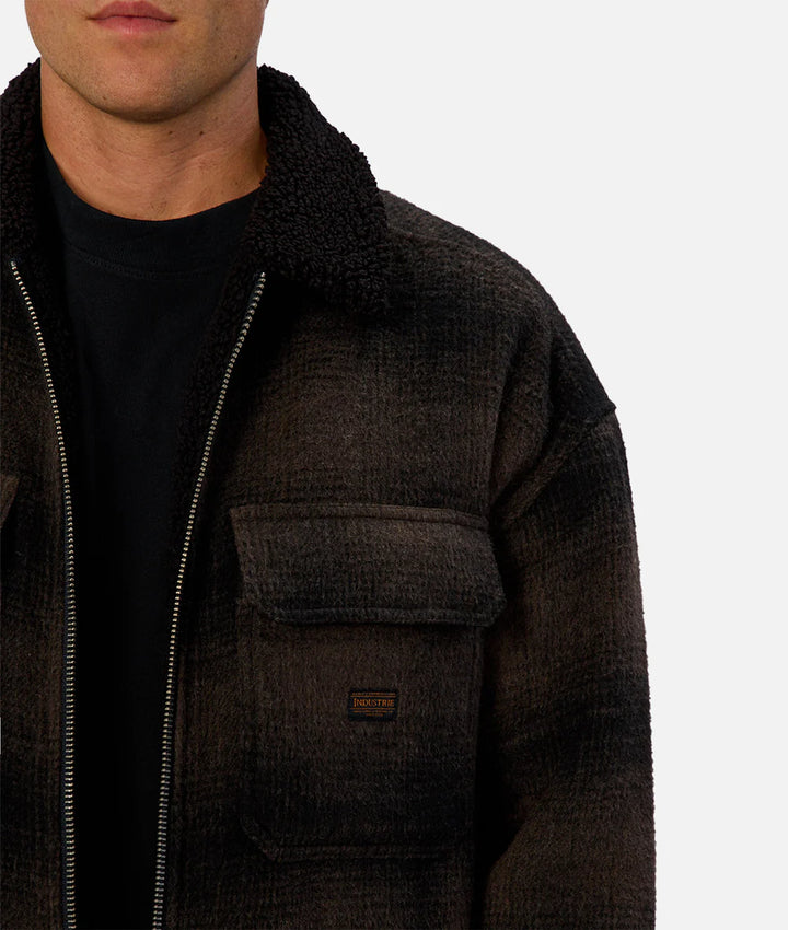 The Sacramento Zip Front Jacket - Brown/Black